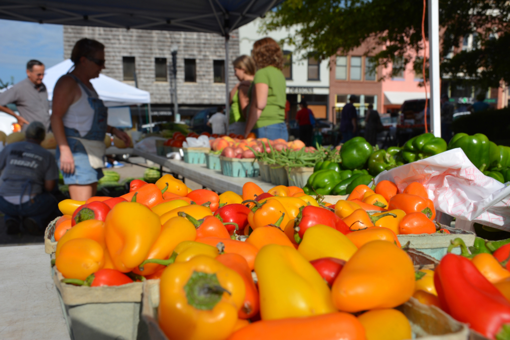 Fruits and vegetables at the Liberty Farmers' Market